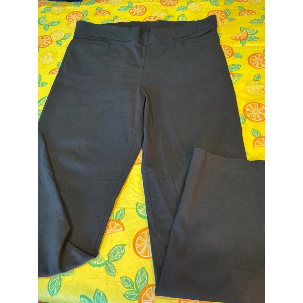 Prophecy Pull On Dress Pants Womens 16 Navy Blue Straight Leg Stretch Trousers